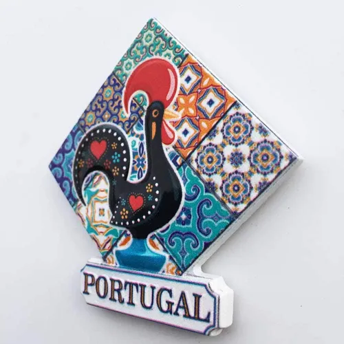 Vista 4 de 3D Portugal refrigerador imán nevera recuerdos turísticos hecho a mano resina artesanía pegatinas magnéticas hogar cocina decoración viaje regalo