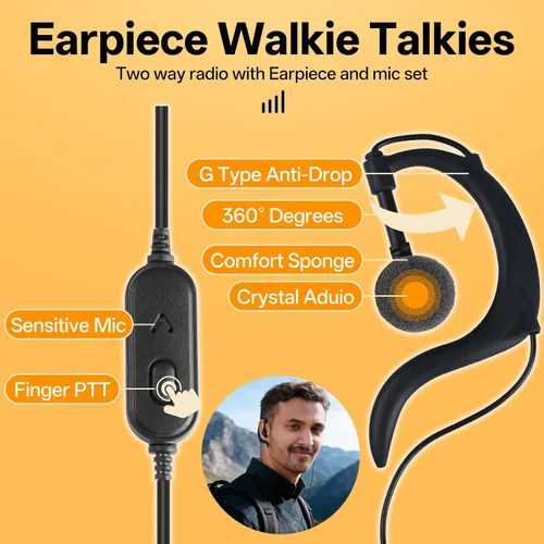 Vista 13 de TID RADIO TD-M8s Radios Walkie Talkies Radio bidireccional recargable (paquete de 6) Radio FRS sin licencia con cargador de 6 vías Multi Gang