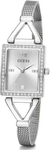 Vista 3 de GUESS US Womens Silver-Tone Mesh Analog Watch one