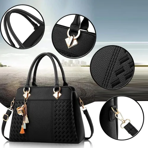 Vista 7 de Dayfine Bolsos de mano para mujer, con asa superior, de piel sintética, con estilo de hombro, para mujer