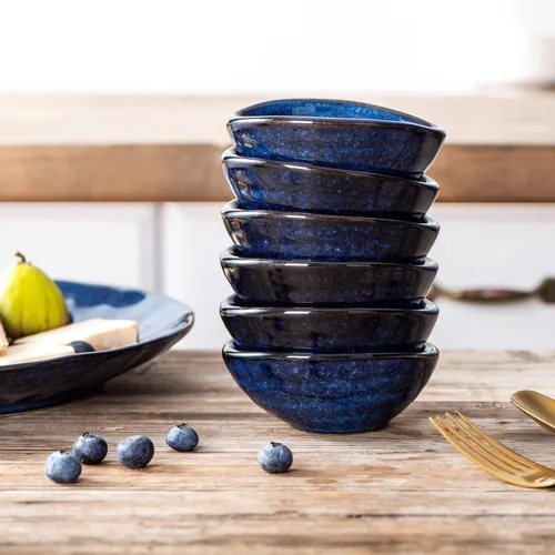 Vista 6 de vicrays Cuencos de Cerámica para Salsa de Inmersión – Pequeñas Tazas de Salsa para Charcutería, Platos de Aceite para Condimentos de Preparación