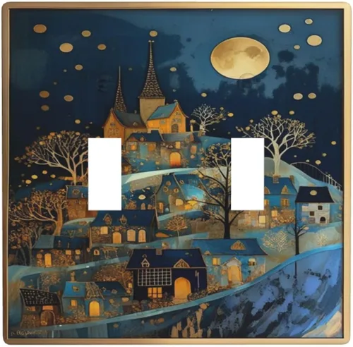 Vista 57 de Cubiertas Decorativas para Interruptores de Luz Arte de Pájaros BirdArt 1 Gang Salida Dúplex Individual Placa de Pared Placa de Interruptor Placa