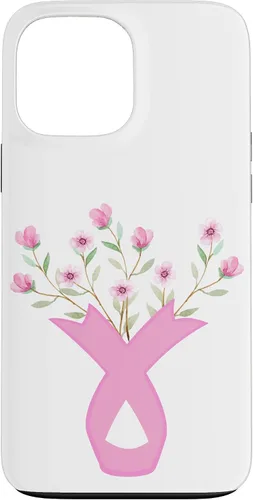 Vista 24 de Flower Jar Pink Ribbon Breast Cancer Awareness Month Women Case for iPhone 17
