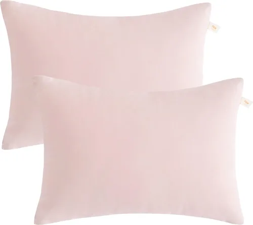 Vista 23 de BEDSUM Paquete de 2 almohadas pequeñas, mini almohada de microfibra de 11 x 7 pulgadas para viajes, mascotas, suaves y lavables a máquina, almohadas