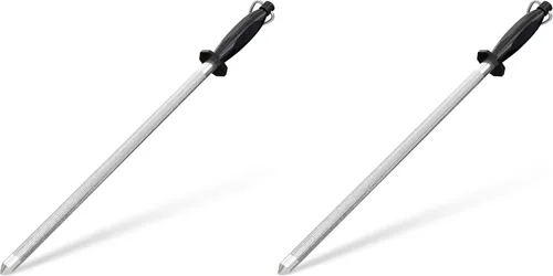 Vista 9 de Utopia Kitchen Cuchillo de acero afilado de 10 pulgadas que afila varilla de afilado de acero - negro