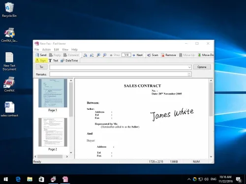 Vista 4 de CimFAX C5 Fax de PC/Móvil a Fax Fax2Email 20 Usuarios Servidor de fax Solución de fax automática Fax a través de línea fija