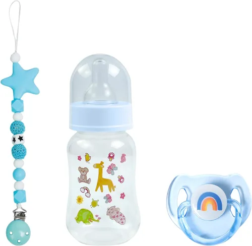 Vista 9 de SCOM Juego de Accesorios para Muñeca Bebé Reborn - Chupetes Magnéticos Arcoíris y Biberones para Muñeca Bebé Removibles Reutilizables con Clips