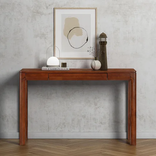 Vista 10 de NTC Flow Mesa de Café Moderna de Madera Rectangular con Cajón Oculto – Resistente al Agua y al Calor, Negro Quemado