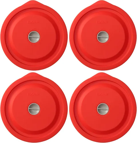 Vista 19 de Tapas de repuesto para Pyrex 7200-PC de 2 tazas, tapa de cobertura de almacenamiento redonda de silicona para tazón de vidrio Anchor Hocking Beige 4
