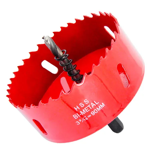 Vista 36 de Broca bimetálica para taladro, cortador de orificios HSS con eje para madera y metal