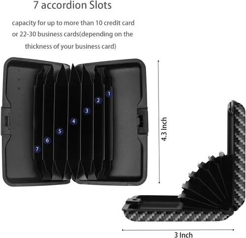 Vista 5 de Mini tarjetero para mujeres u hombres, bloqueo RFID, funda rígida para tarjetas de identificación, cartera de viaje