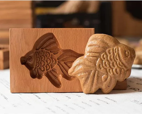 Vista 17 de Molde de Galletas de Madera Tallada con Pájaro - Cortador de Galletas de Jengibre DIY con Prensa de Relieve