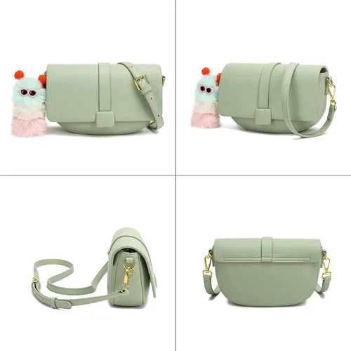 Vista 6 de Bolsos cruzados para mujer, bolsos de hombro para mujer, bolso cruzado para mujer, bolso pequeño de cuero, colgante