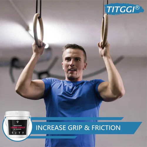 Vista 6 de TITGGI Cubo de tiza de gimnasio de 1 libra, incluye polvo de tiza y una bola de tiza, tiza multiusos para escalada en roca, tiza de gimnasio, tiza