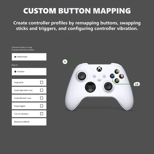 Vista 3 de Microsoft Paquete de 2 controladores inalámbricos Xbox para Xbox Series X, Xbox Series S, Xbox One, dispositivos Windows - (blanco y negro)