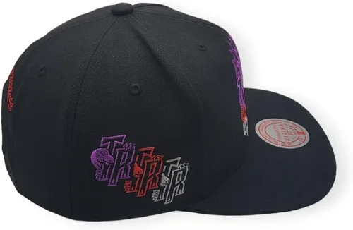 Vista 5 de Mitchell & Ness Toronto Raptors NBA Hyper Loops DNA Snapback Gorra Ajustable - Negro/Púrpura