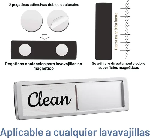 Vista 5 de Oxepleus - Imán limpio y sucio para lavavajillas, diseño de granja (A-plateado)