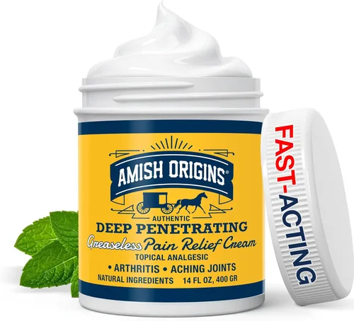 Vista 6 de Amish Origins Crema para el Alivio del Dolor de Artritis - 3.5 oz - Fuerza Máxima de Penetración Profunda para Articulaciones, Músculos, Rodillas