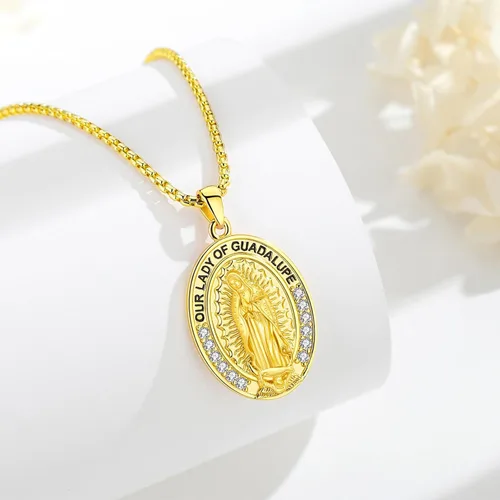 Vista 73 de Vito Collar de plata de ley 925 para mujeres y hombres, San Benito, crucifijo, Caravaca, San Cristóbal, San Judas, medalla patronal, amuleto