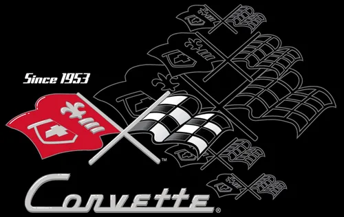 Vista 4 de JH Design - Camisetas de manga corta para hombre Chevy Corvette con cuello redondo