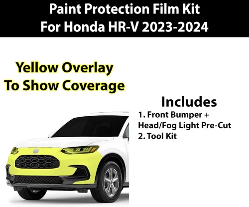 Vista 2 de BOGAR TECH DESIGNS Funda para kit de película PPF para parachoques delantero Honda HR-V 2023+, sujetador transparente