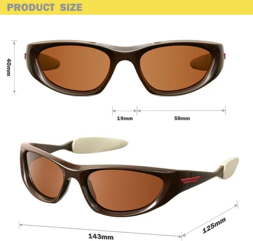Vista 4 de mosanana Gafas de sol redondas Y2K para mujeres y hombres, modelo Freak