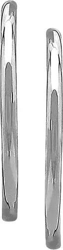 Vista 4 de Galaxy Gold GG 14k Solid White Gold Endless Loop Hoop Timeless Earrings 2 mm GaugeThickness Available in Multiple Diameters