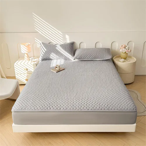Vista 8 de Mattress Protector, Waterproof Mattress Protector, Fits 6"-20" Mattresses with Deep Pocket, Cooling, Breathable Fitted Sheets, Soft Bed Cover, Beige