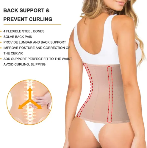 Vista 5 de SCARBORO Entrenador de cintura con corsé debajo del busto para mujer adelgazante control de abdomen fajas moldeador de cuerpo