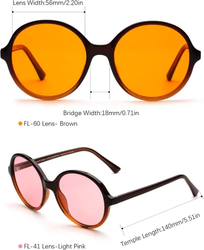 Vista 2 de FL-41 y FL-60 Migraña Sensibilidad Luz Azul Gafas Mujeres