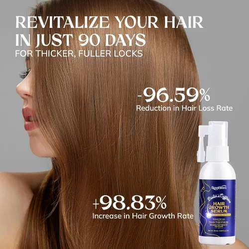 Vista 6 de Suero para el crecimiento del cabello, agua de arroz, biotina y cafeína, spray para el crecimiento del cabello para hombres y mujeres, aceites