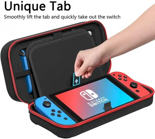 Vista 6 de Fenolical Funda de transporte para Switch compatible con Nintendo SwitchSwitch OLED, compatible con Joy-Con y adaptador de CA, bolsa rígida portátil