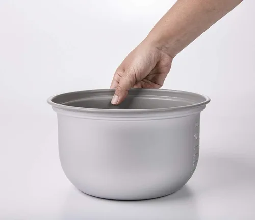 Vista 6 de Zojirushi CD-WCC30 Micom - Caldera de agua y calentador, olla arrocera y calentador NS-RPC10HM, 5.5 tazas (sin cocinar), gris metálico