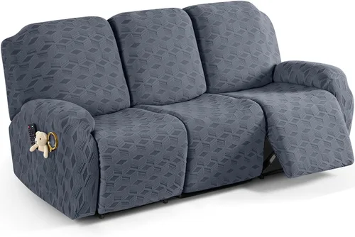 Vista 47 de TAOCOCO Funda para Reclinable de 3 Piezas, Fundas para Silla Reclinable, Funda Elástica de Jacquard para Silla Reclinable, Protector de Muebles