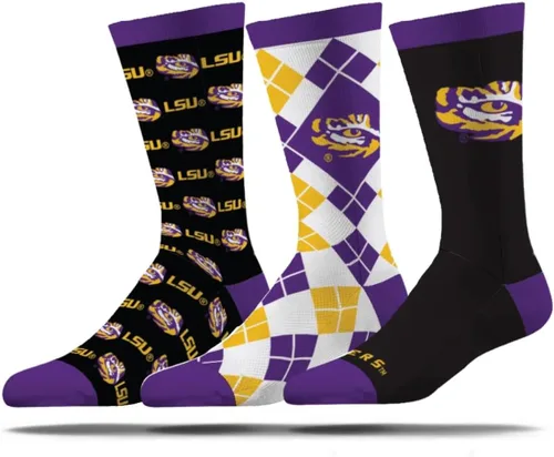 Vista 9 de Strideline Calcetines de vestir NCAA para hombre - The Executive paquete de 3 - Talla única para la mayoría Blue and Orange