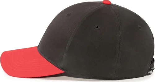 Vista 4 de North Dakota Walleye Fishing Hat 701 Código de área Negro/Rojo