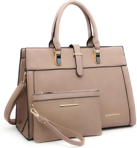Vista 9 de Bolso de mano para mujer con solapa, bolso de hombro con correa, bolso de mano con asa superior, bolso tote, bolso satchel, monedero, bolso