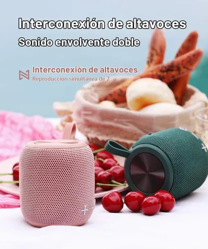 Vista 6 de Altavoces Bluetooth portátiles inalámbricos impermeables IPX7 Bluetooth 5.0 doble emparejamiento mini altavoz de ducha, sonido envolvente estéreo