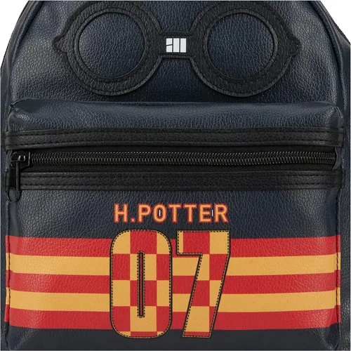 Vista 6 de Harry Potter Hogwarts - Mochila para niñas niños adolescentes adultos escuela de brujas Hogwarts de piel sintética de 10 pulgadas Gris Mochilas