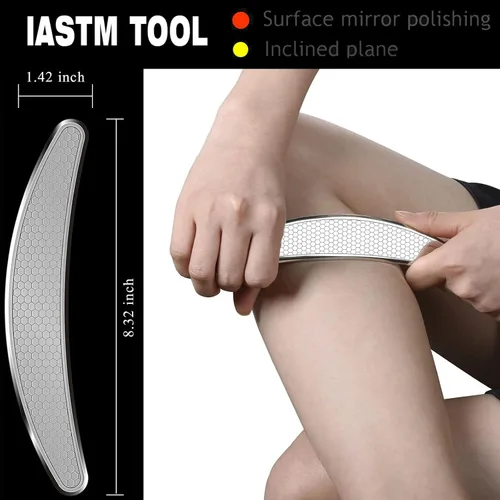 Vista 4 de BYYDDIY Juego de herramientas de masaje Gua Sha 4 en 1, raspador muscular y fascial, herramienta de tejido cicatricial para terapia física