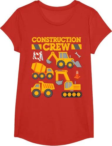 Vista 58 de Construction Crew Worker Excavator - Camiseta para niños y niñas Negro