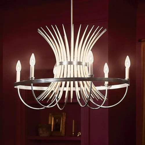 Vista 3 de Kichler Baile - Candelabro de 6 luces de 29 pulgadas en latón natural y negro