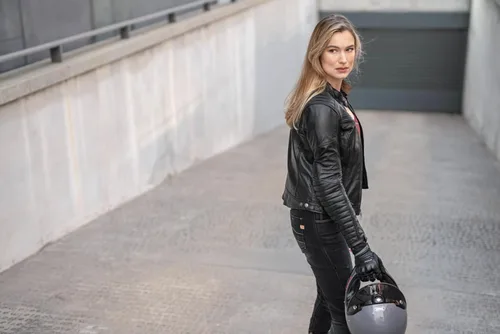 Vista 6 de SHIMA Winchester 2.0 Chaquetas de moto para mujer, protector de espalda de la Fuerza Aérea, chaqueta de cuero para motocicleta, chaqueta de verano