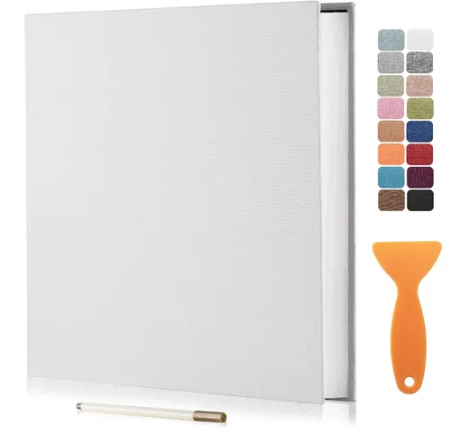 Vista 27 de Álbum autoadhesivo para fotos de 4 x 6 pulgadas, álbum de recortes con cubierta de lino magnética, 30 páginas adhesivas en blanco, para familiares