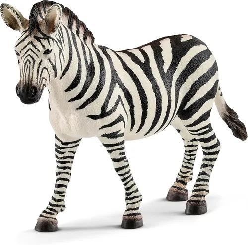 Vista 6 de Schleich Wild Life - Figura de cebra femenina realista – Juguete auténtico y altamente detallado de animales salvajes, duradero para la educación