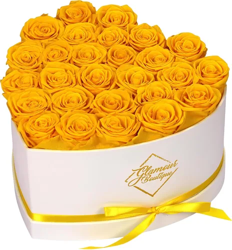 Vista 19 de GLAMOUR BOUTIQUE Rosas preservadas en una caja, regalos para ella, esposa y mamá, decoración de flores de rosas para regalo de cumpleaños, ramo