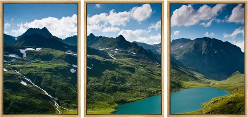 Vista 18 de wall26 Lienzo enmarcado para pared, juego de arte de selva, rana, hoja de palmera, naturaleza, desierto, arte moderno, realismo, decorativo