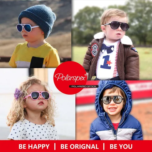 Vista 6 de PolarSpex Gafas de sol para niños, flexibles, polarizadas, sin BPA, para edades de 3 a 7 años