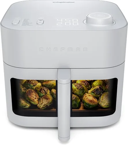 Vista 11 de Chefman Freidora de aire Crispinator 7 en 1 con capacidad de 8 cuartos de galón, temperatura máxima de 450 °F y tecnología TurboFry Pro