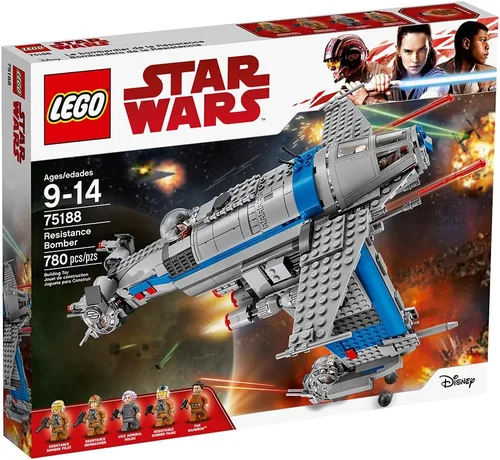Vista 5 de LEGO Star Wars Episodio VIII Bombardero de resistencia 75188 Kit de construcción (780 piezas)